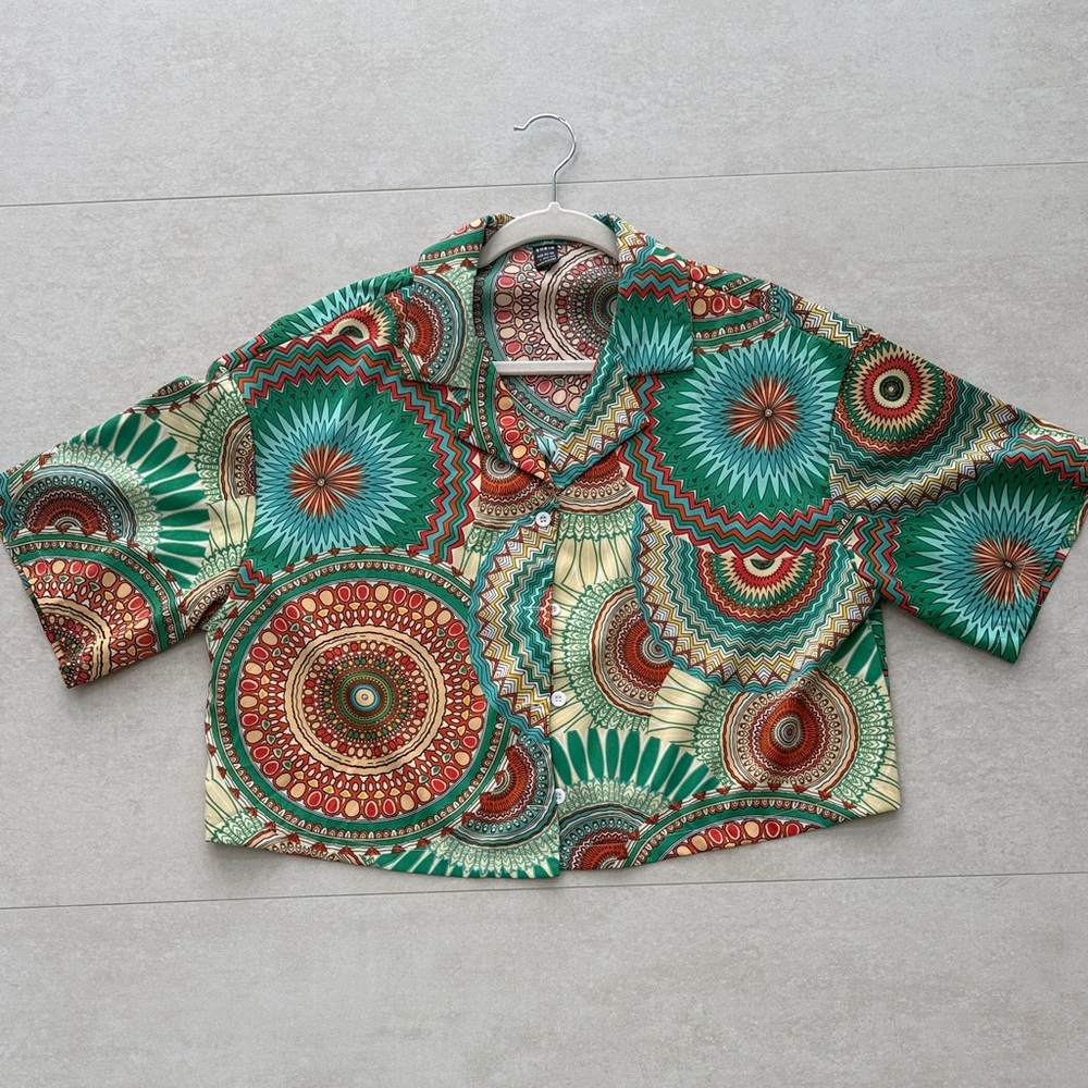 SHEIN Colorful Mandala Print Blouse